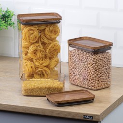 Practical Rectangle Storage Jar Wooden