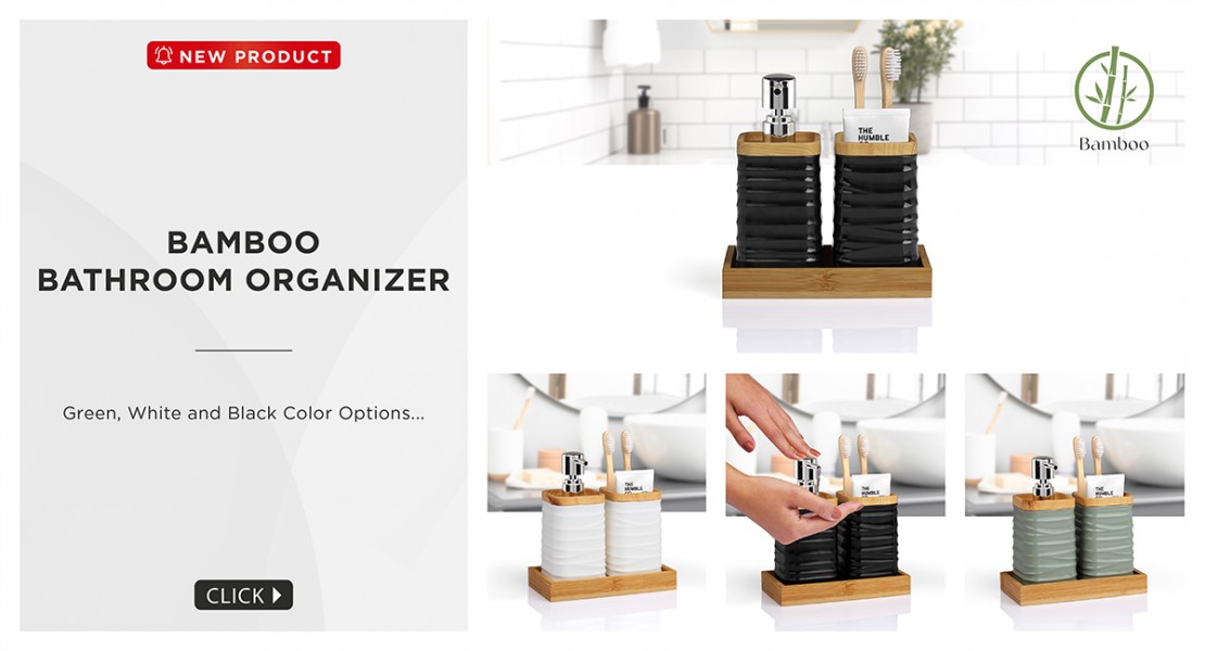 BAMBOO BATHROOM ORGANIZER