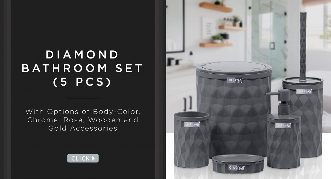 DIAMOND BATHROOM SET (5 PCS)