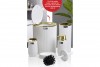 Bella Bathroom Set (5 Pcs) Gold - White