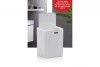 Striped Square Trash Can - White