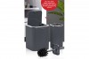 Striped Square Bathroom Set (2 Pcs) Chrome - Anthracite