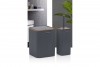 Stella Bathroom Set (2 Pcs) Wooden - Anthracite