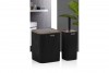 Stella Bathroom Set (2 Pcs) Wooden - Black