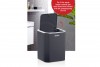 Square Trash Can Chrome - Anthracite