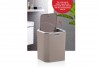 Square Trash Can Chrome - Brown