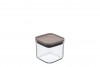 Square Suction  Storage Jar (700 ml) Coliseum Brown