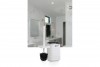 Luna Square Toilet Brush / Chrome - White