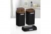 Stella Bathroom Set (3 Pcs) Wooden - Black