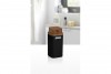 Striped Soap Dispenser Wooden - Black