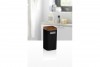 Striped Toothbrush Holder Black - Wooden