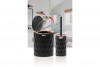 Diamond Bathroom Set (2 Pcs) Black - Rose