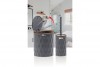 Diamond Bathroom Set (2 Pcs) Wooden - Anthracite