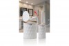 Diamond Bathroom Set (2 Pcs) Wooden - White