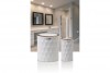 Diamond Bathroom Set (2 Pcs) Wooden - White