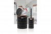 Diamond Bathroom Set (2 Pcs) Wooden - Black