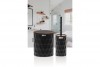 Diamond Bathroom Set (2 Pcs) Wooden - Black