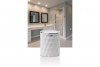 Diamond Trash Can White - Chrome