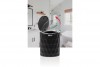 Diamond Trash Can Black - Chrome