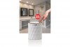 Diamond Trash Can White - Wooden