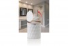 Diamond Trash Can White - Wooden