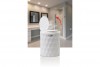 Diamond Trash Can White