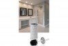 Diamond Toilet Brush & Holder Chrome - White