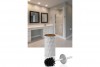 Diamond Toilet Brush & Holder White - Wooden