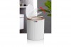 Bella Trash Can - Wooden - White