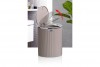 Bella Trash Can - Chrome - Brown