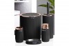 Bella Bathroom Set (5 Pcs) Rose - Black