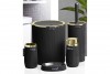 Bella Bathroom Set (5 Pcs) Gold - Black