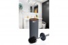 Bella Toilet Brush & Holder - Wooden - Anthracite