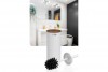 Bella Toilet Brush & Holder - Wooden - White