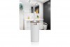 Bella Toilet Brush & Holder - Wooden - White