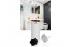 Bella Toilet Brush & Holder - Rose - White