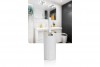 Bella Toilet Brush & Holder - Gold - White