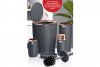 Elegance Bathroom Set (5 Pcs) Rose - Anthracite