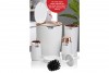 Elegance Bathroom Set (5 Pcs) Rose - White