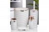 Elegance Bathroom Set (5 Pcs) Rose - White
