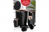 Elegance Bathroom Set (5 Pcs) Rose - Black