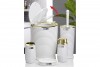 Elegance Bathroom Set (5 Pcs) Gold - White