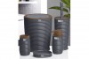 Elegance Bathroom Set (5 Pcs) Wooden - Anthracite