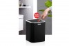 Square Trash Can Chrome - Black