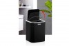 Square Trash Can Chrome - Black