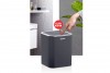 Square Trash Can Chrome - Anthracite