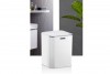 Square Trash Can Chrome - White