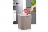 Square Trash Can Chrome - Brown