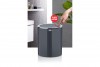 Round Trash Can - Chrome - Anthracite