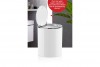 Round Trash Can - Chrome - White